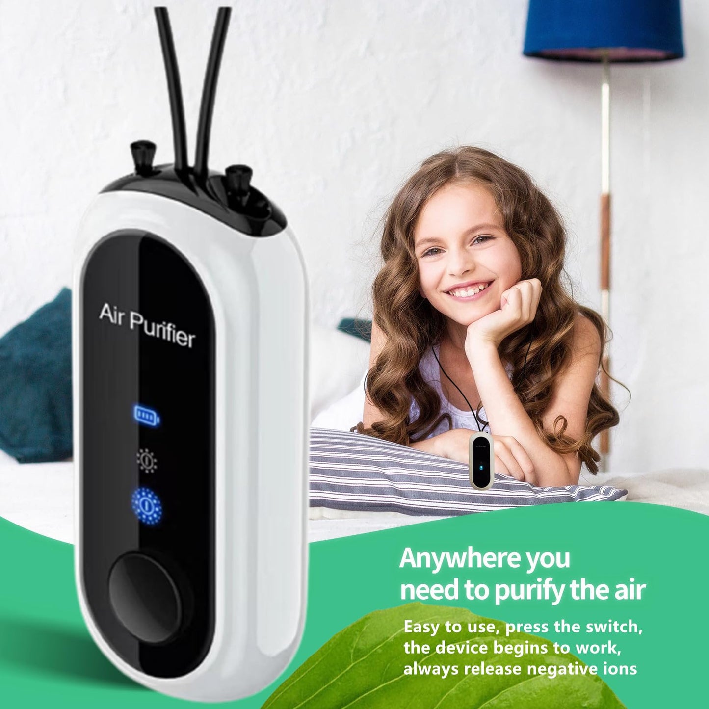Portable Ion Air Purifier with Long Battery Life