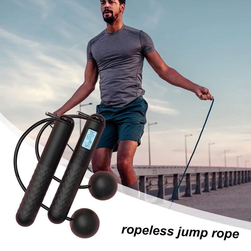 Ropeless Jump Rope Weighted Fitness Exercise Training Jump Rope Training Ropeless Skipping Rope Fitness Exercise Training Jump