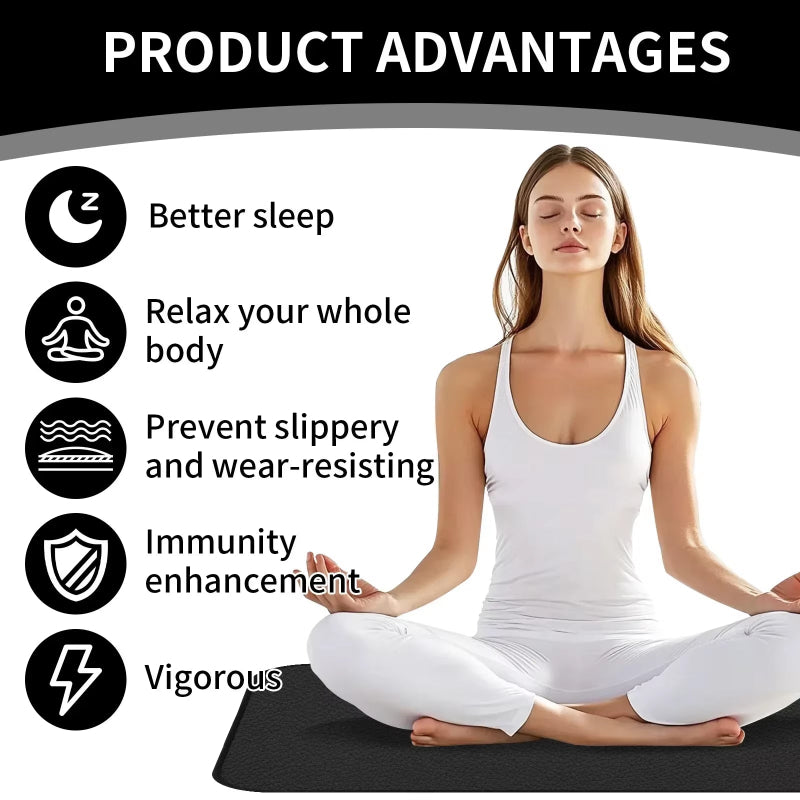 Grounding Mat Kit Earth Connected Therapy for Sleep Energy Pain Relief Inflammation Balance Wellness for Bed Computer Pet